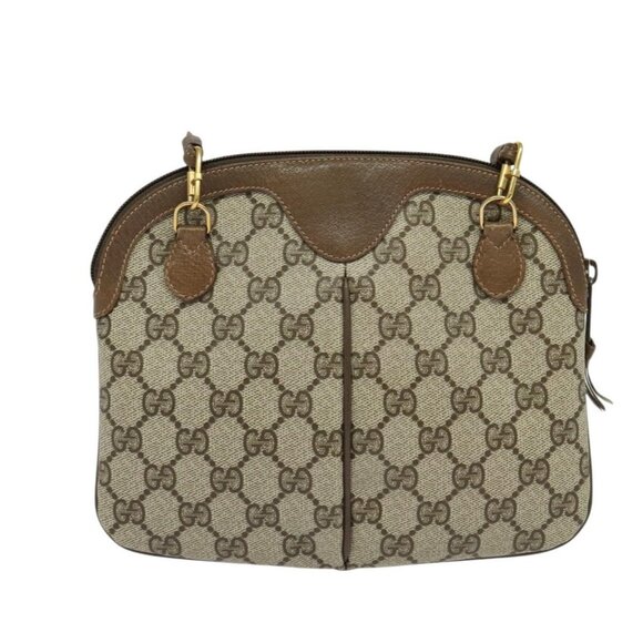 GUCCI GG Supreme Web Sherry Line Shoulder Bag PVC Beige 98 02 047 Auth 125950 - Picture 3 of 16
